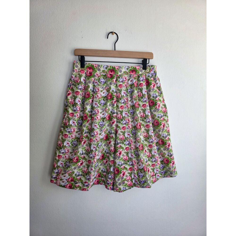Vintage Country Suburbans High Waisted Floral Cottagecore Mom Shorts
